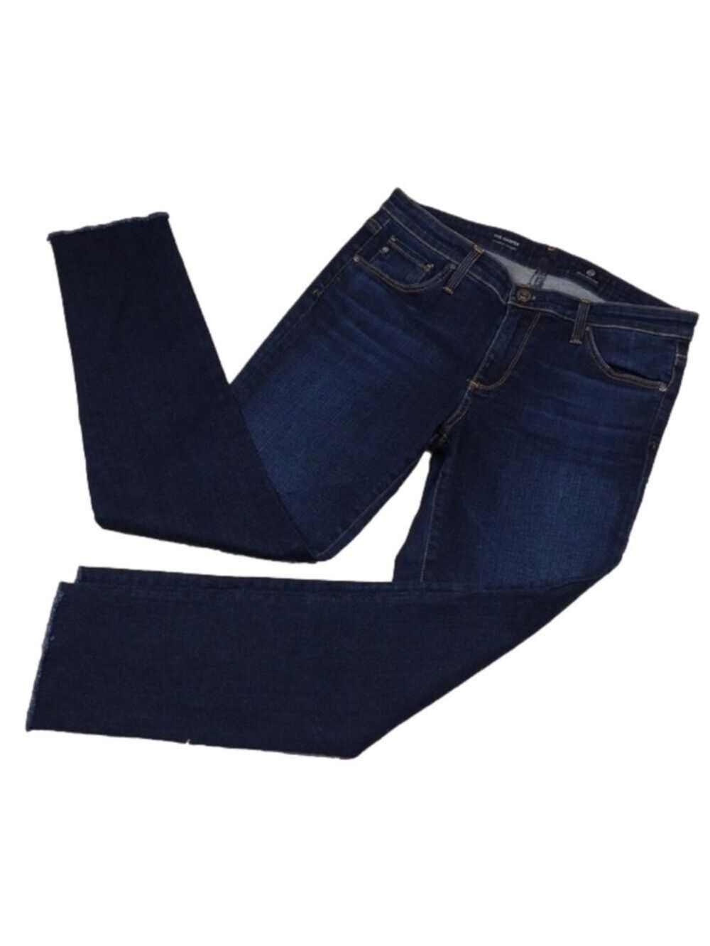 Adriano Goldschmied The Harper Essential Straight Blue Dark Wash Mid Rise Jean